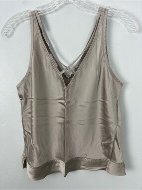 Gigi 100% Silk V Neck Strappy Tank Top Camisole